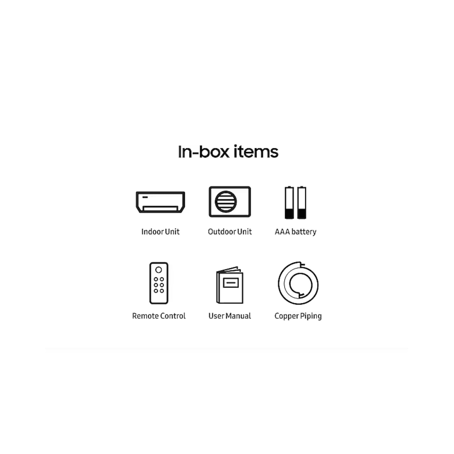 Samsung WindFree Inverter Split AC Indoor Unit In Box Items