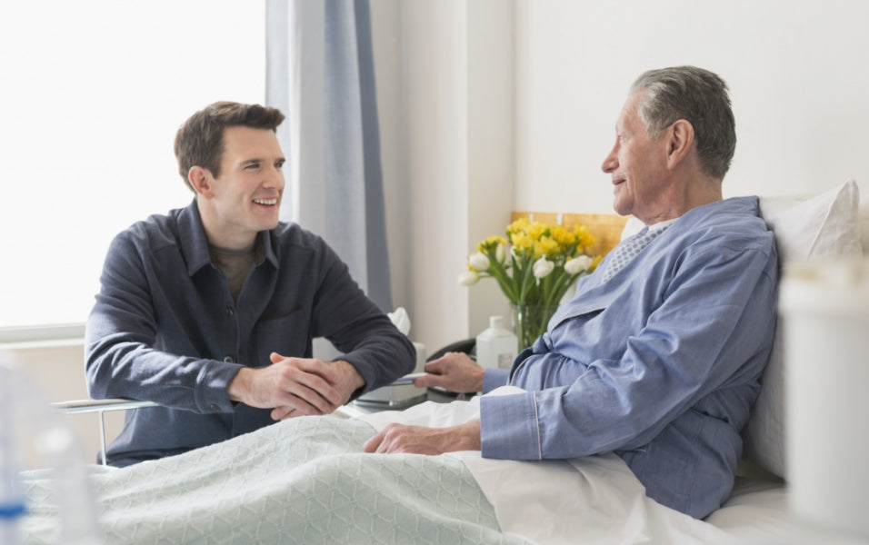 Relatives talking with his patient relative