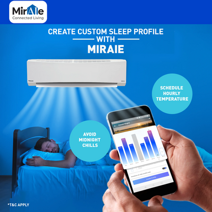 Panasonic mirAIe technolgy with custom sleep feature in air conditioning