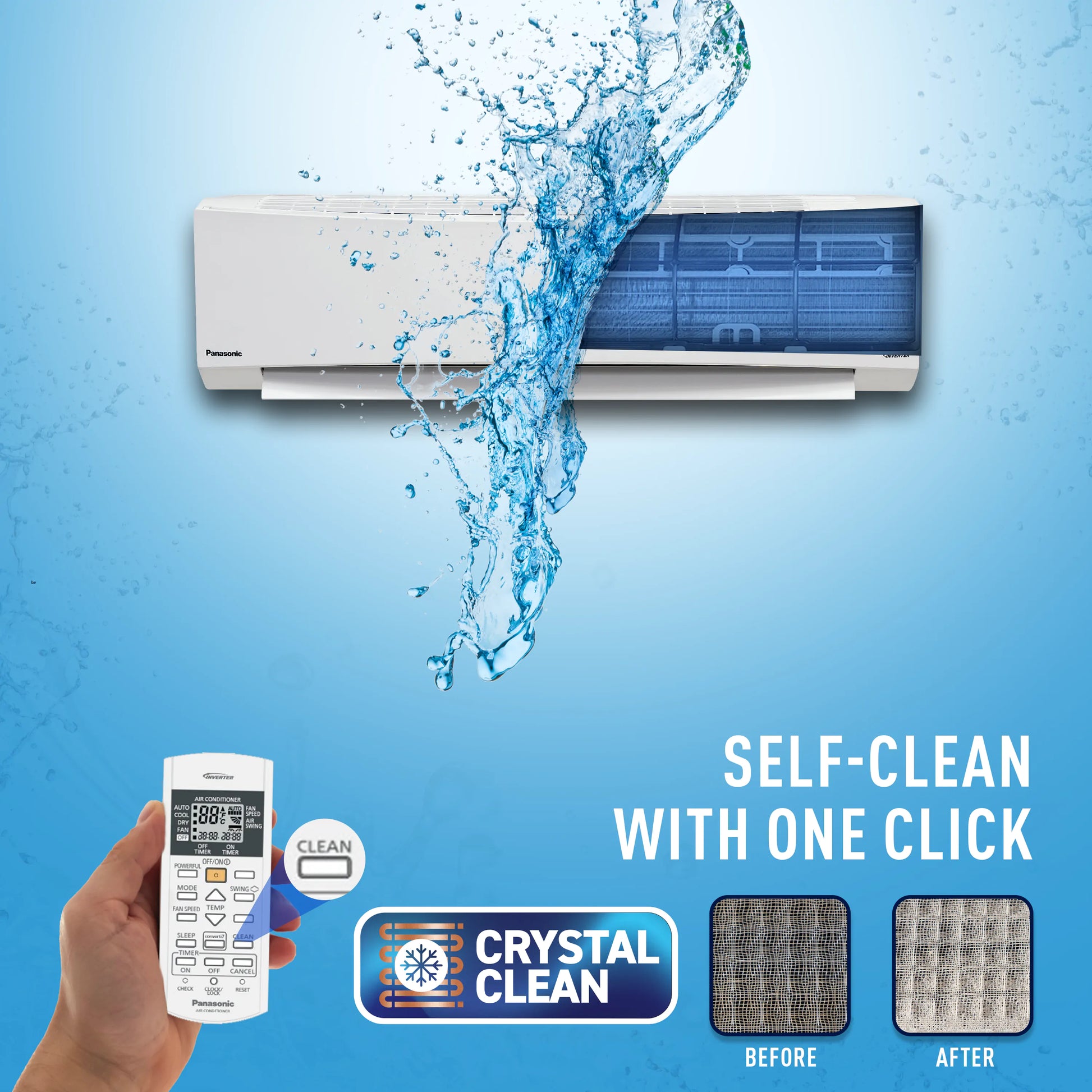 Panasonic crystal clean technolgy  in air conditioning