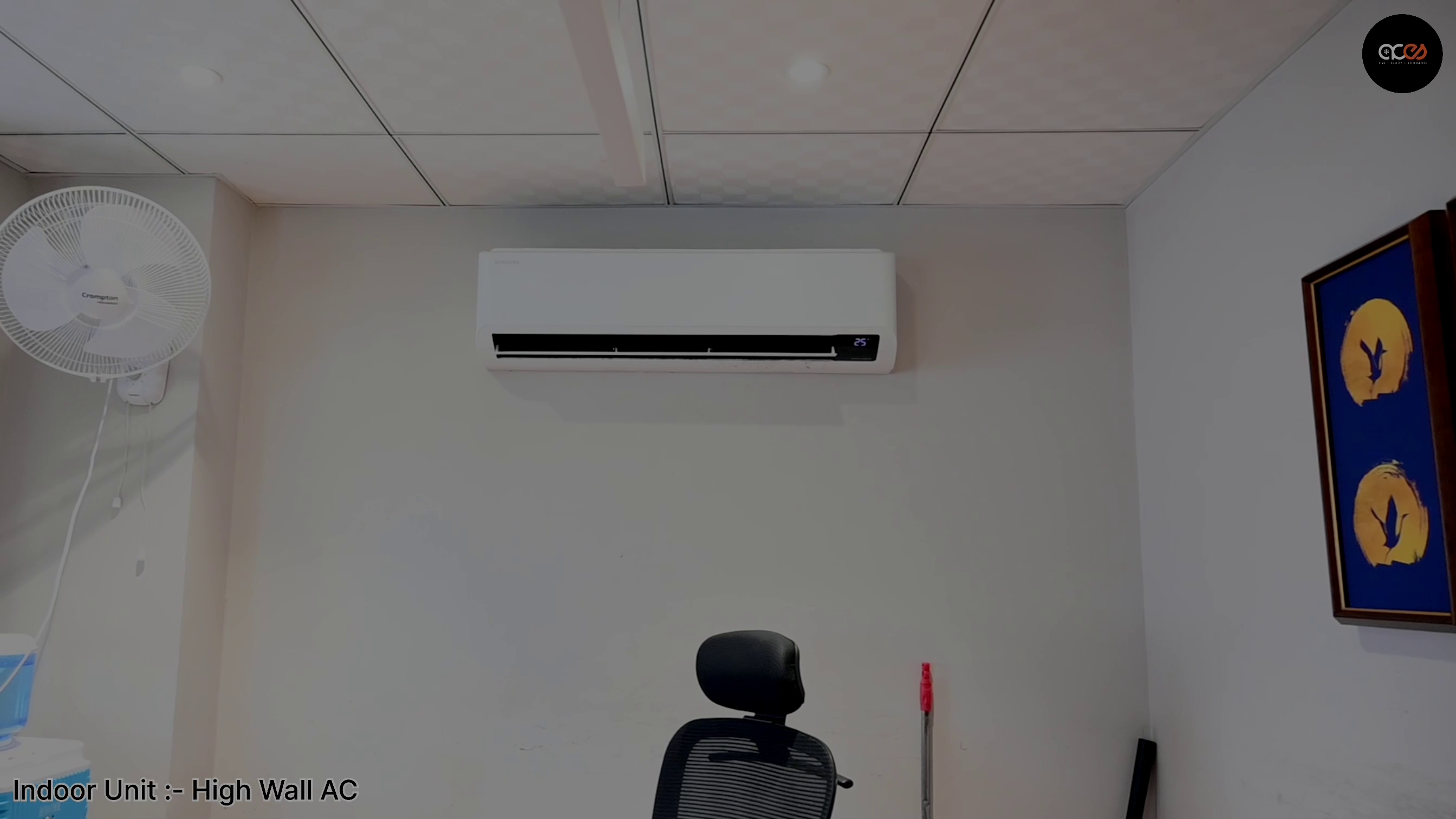 Samsung split ac installed in office by ACES