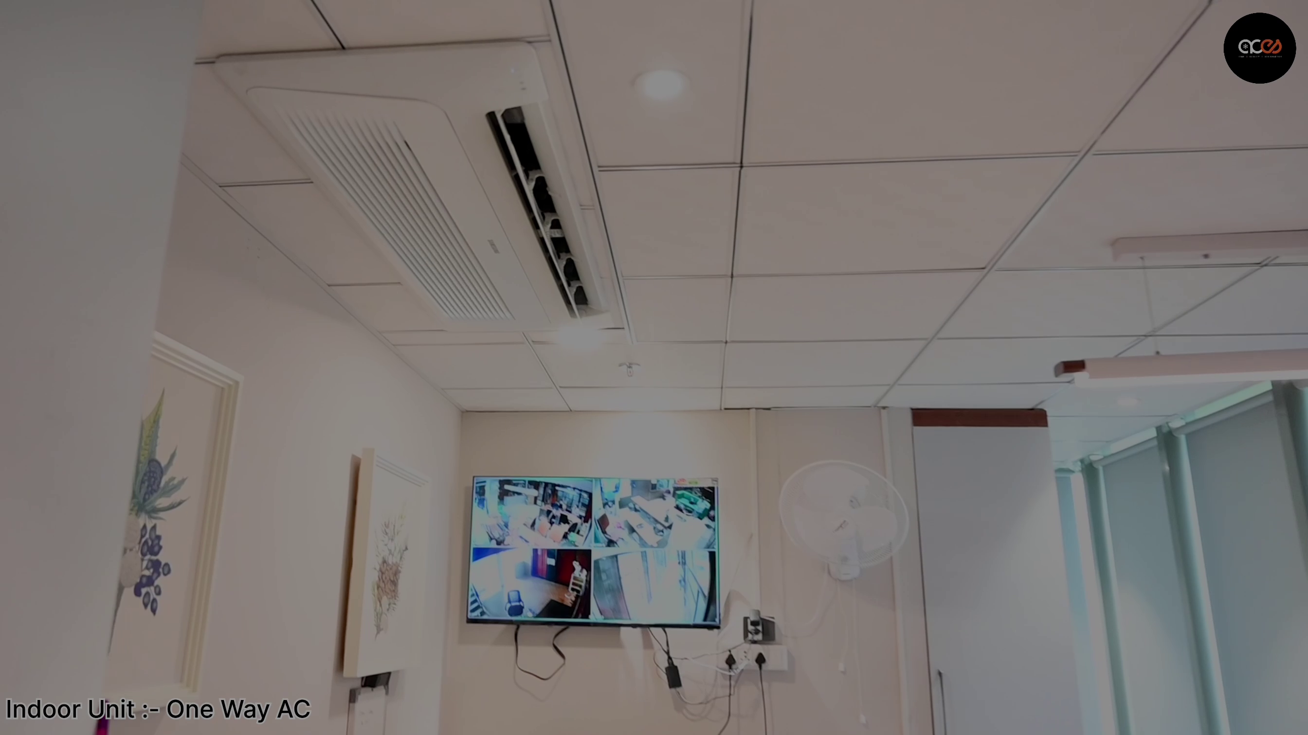 Samsung 1way cassette ac installed in office by ACES